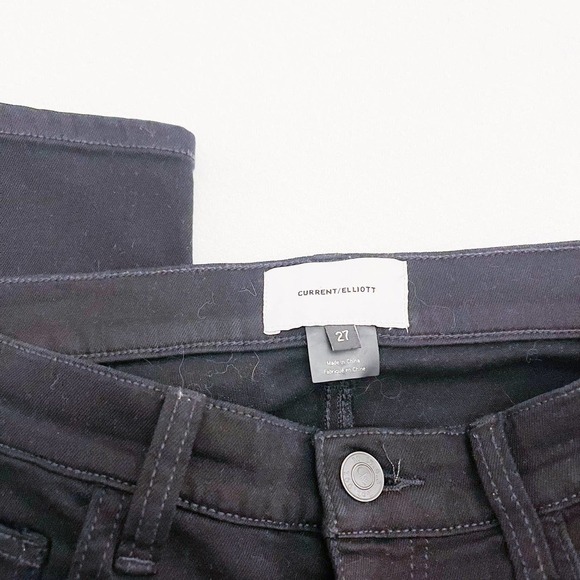 Current Elliott Black Denim Skinny Jeans SZ27 - Picture 2 of 7